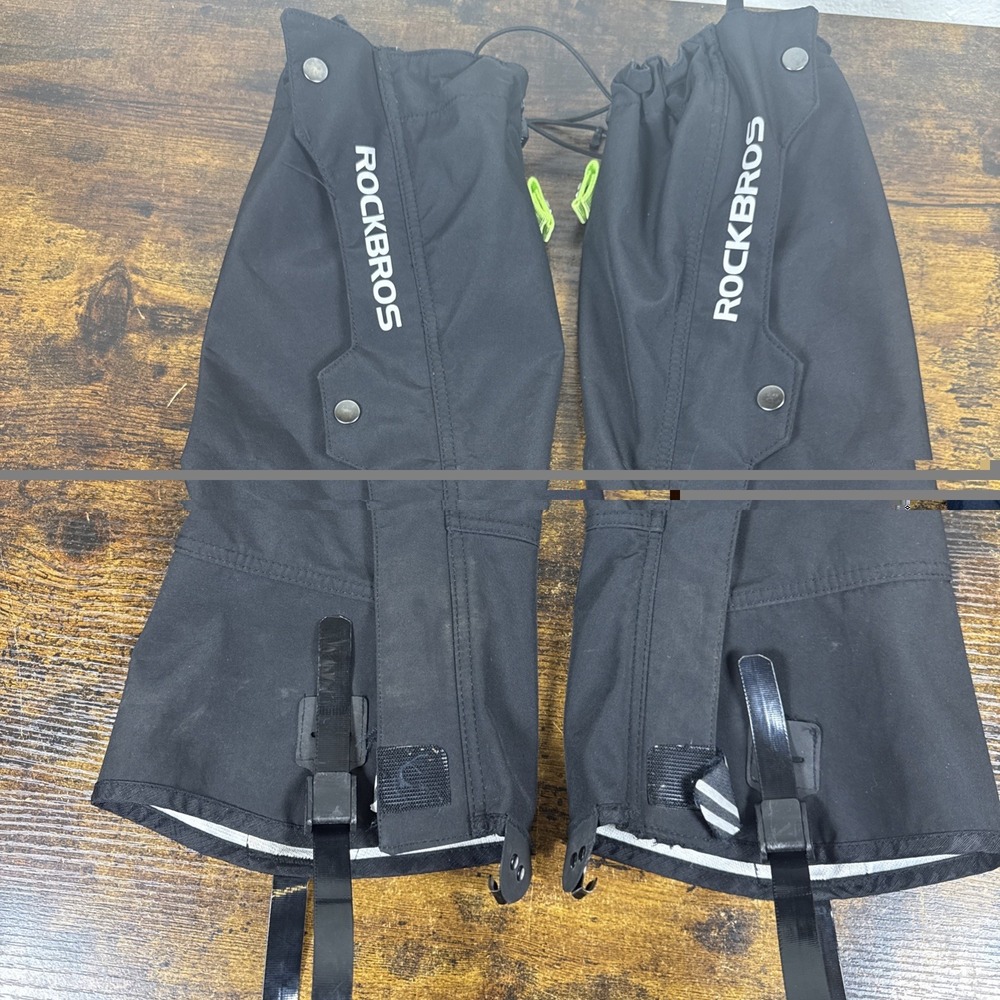 ROCKBROS Ski Shoes Boot Cover Outdoor Snow Leg Gaiters Hiking Climbing Black S/M